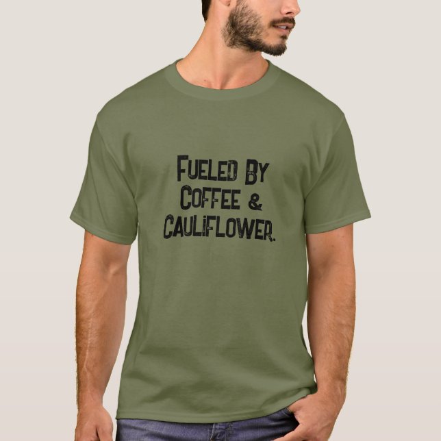 Coola som lätt drivs av kaffe och kål Manar T Shirt (Framsida)