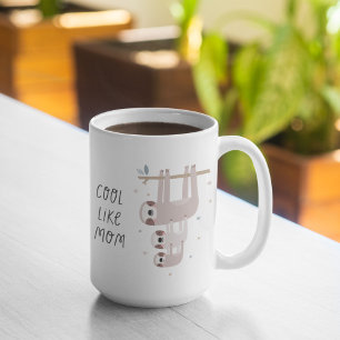 Coola som Mamma Cute Sloth Kaffemugg