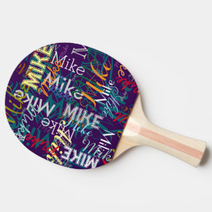 Coola som upprepar ditt namntypografi Mönster Pingisracket