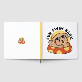 Coola Sommar Hund Flytande - Cute Puppy Bassäng Pa Gästböcker