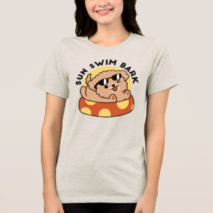 Coola Sommar Hund Flytande - Cute Puppy Bassäng Pa T Shirt