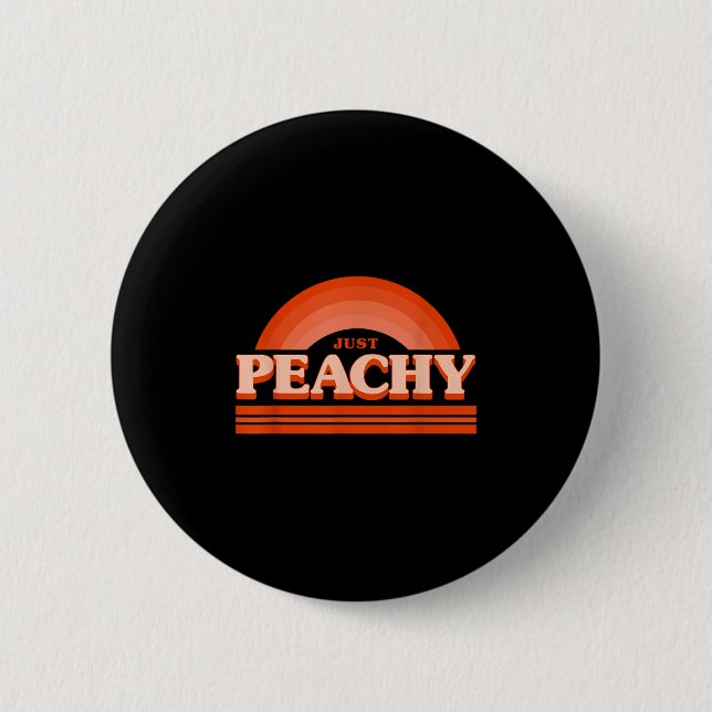 Coola Sommarfrukten Retro Peachy &amp; Behålla den Knapp (Framsida)