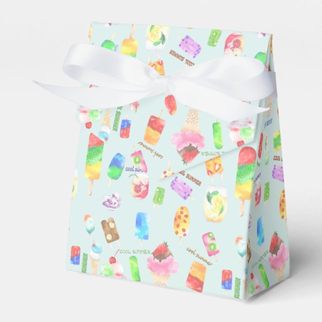 coola Sommarglass, ris och kall Presentaskar (Framsidan Sidan)