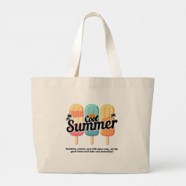 Coola Sommarregnbåge Popsicle Tote Bag Jumbo Tygkasse