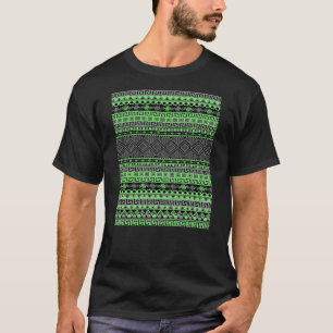 Coola Sommartrendig grönt grått svart Aztec Tee Shirt