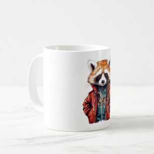 Coola, söt liten tvättbjörn kaffemugg