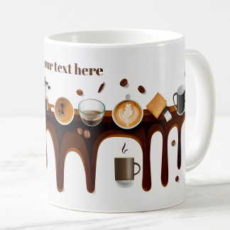 Coola, söt matris med personlig av kaffedrycker kaffemugg