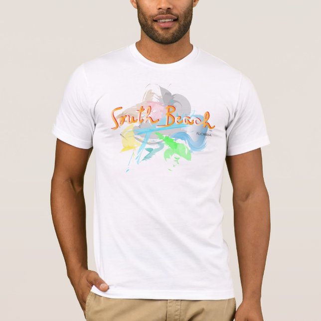 Coola South Beach, Florida abstrakt design Tee (Framsida)