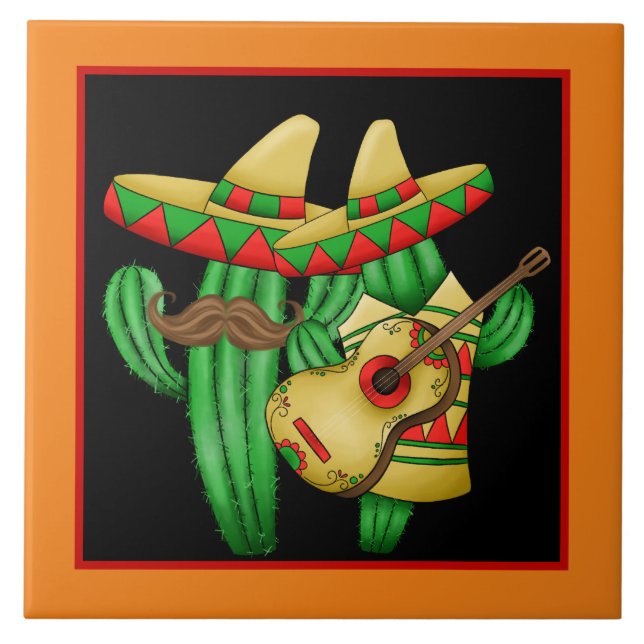 coola Southwest cactus decor Kakelplatta (Framsidan)