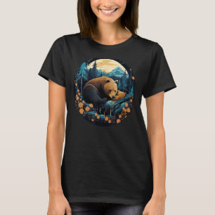 Coola sovande björn i vildmark för viloläge a t shirt