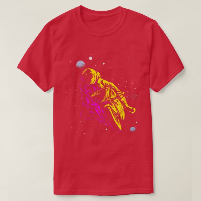 Coola Space Explorer skyttle astronaut Earth Premi T Shirt (Design framsida)