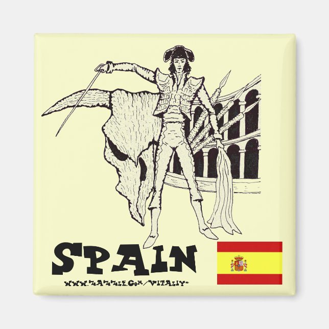 Coola Spanien corrida Graphics Art Magnet Design (Framsidan)