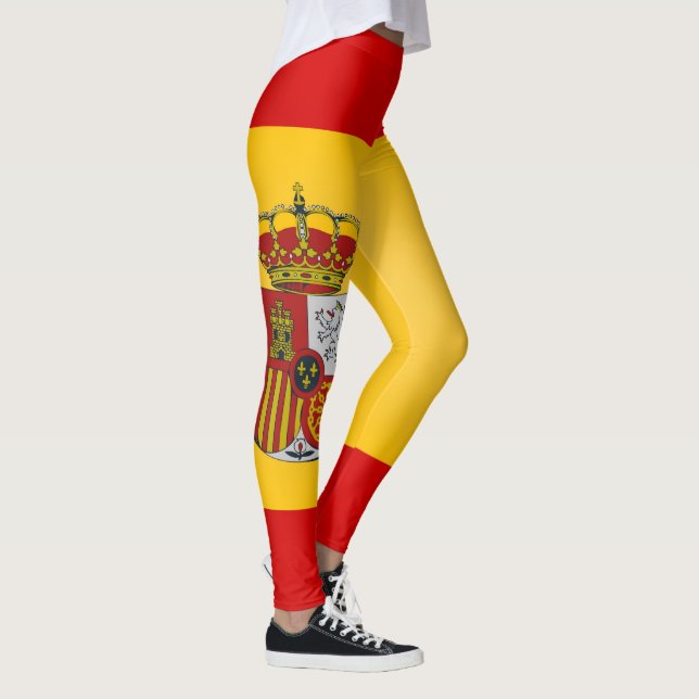 Coola Spanien Flagga Mode Leggings (Höger)