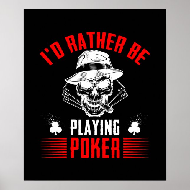 Coola spelar snarare poker ord art poster (Framsidan)