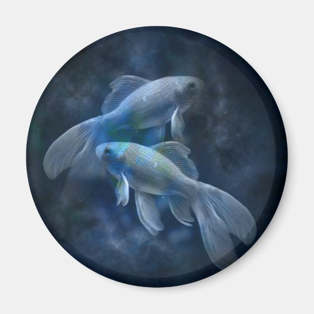 Coola spökguld fiskar magnet (Framsidan)