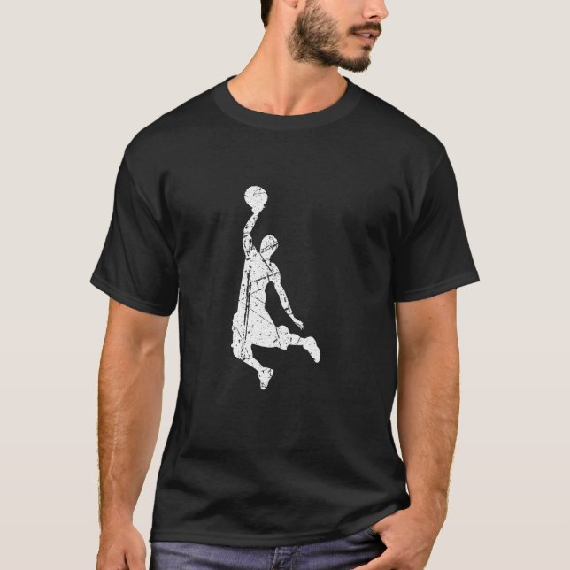 Coola Sports Älskare Basketball Player Dunk Team C T Shirt (Framsida)