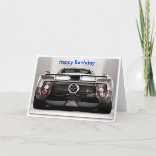 Coola Sports Car Birthday Card Kort