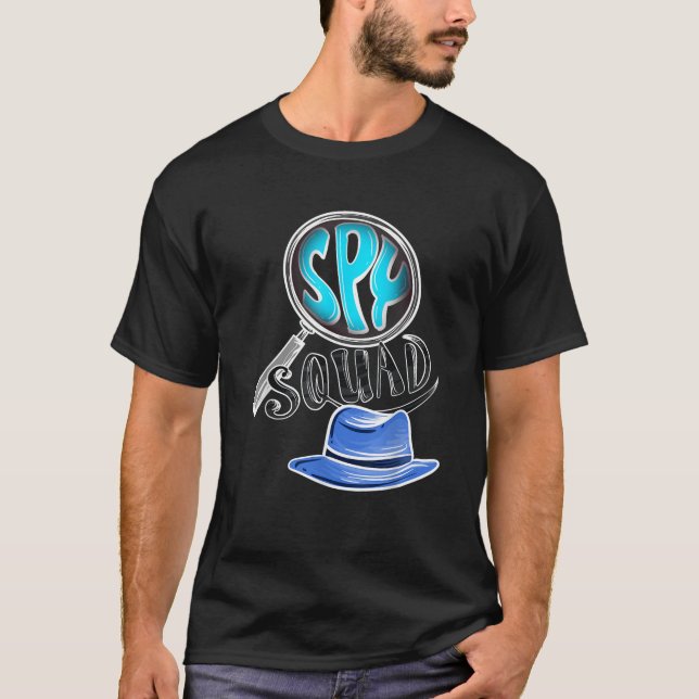 Coola Spy Squad Kids Funny Secret Agent Group Chil T Shirt (Framsida)