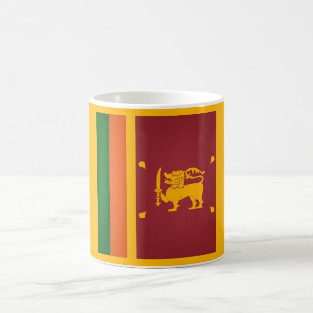 Coola Sri Lanka Flagga Kaffemugg (Center)