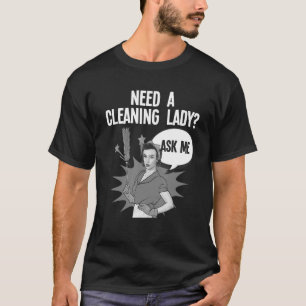 Coola Städning Dam för kvinnoflickornas hemstad Se T Shirt