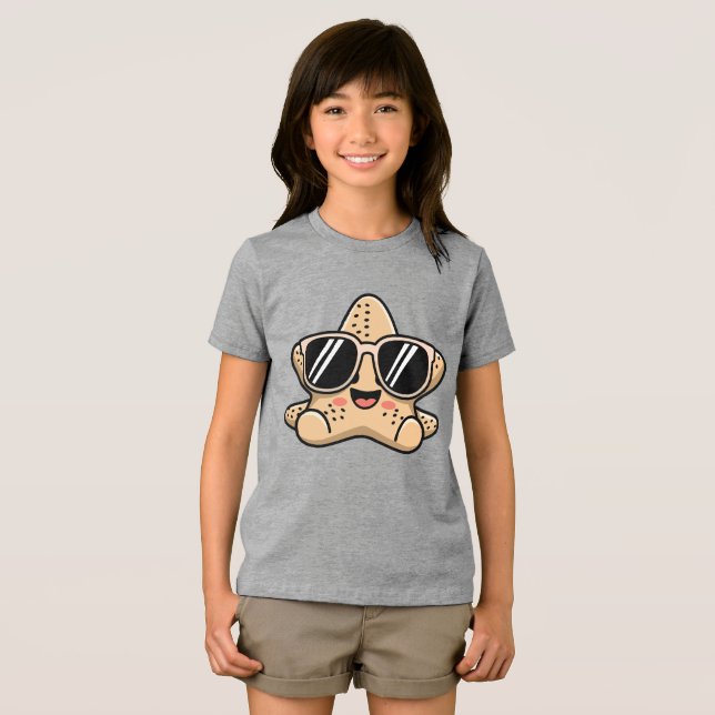 Coola Starfish with Sunglasses Beach Vibes T Shirt (Framsida Full)