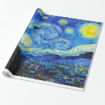 Coola Starry Night Vincent Van Gogh-målare ART Presentpapper<br><div class="desc">coola,  stjärnor,  natt,  vincent,  van,  gogh,  målning,  gammal,  mästare,  mästerverk,  bra,  berättelse,  imponerande,  smärta,  vibrerande,  mättad,  färg,  vacker,  vacker,  fin,  hög,  högkvalitativ,  upplösning,  landskap,  magi,  post,  dekoration,  stjärna</div>