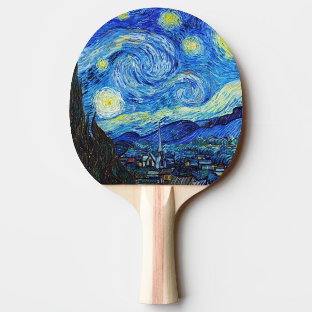 Coola Starry Night Vincent Van Gogh målarkonst Pingisracket (Baksidan)