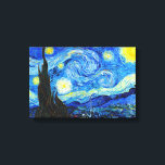 Coola Starry Night Vincent Van Gogh-målning Canvastryck<br><div class="desc">Starry Night av Vincent Van Gogh-coolan bra från det gamla mästerverket i konst visade på imponerande smärta och målade upp en mättad färg,  vacker,  högupplösande,  högupplöst liggande landskapskonst efter dekorationen</div>