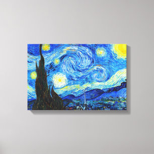 Coola Starry Night Vincent Van Gogh-målning Canvastryck