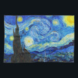 Coola Starry Night Vincent Van Gogh-målning Kökshandduk<br><div class="desc">Starry Night av Vincent Van Gogh-coolan bra från det gamla mästerverket i konst visade på imponerande smärta och målade upp en mättad färg,  vacker,  högupplösande,  högupplöst liggande landskapskonst efter dekorationen</div>