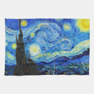 Coola Starry Night Vincent Van Gogh-målning Kökshandduk