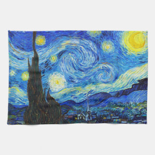 Coola Starry Night Vincent Van Gogh-målning Kökshandduk