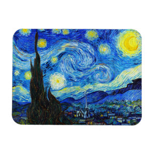 Coola Starry Night Vincent Van Gogh-målning Magnet