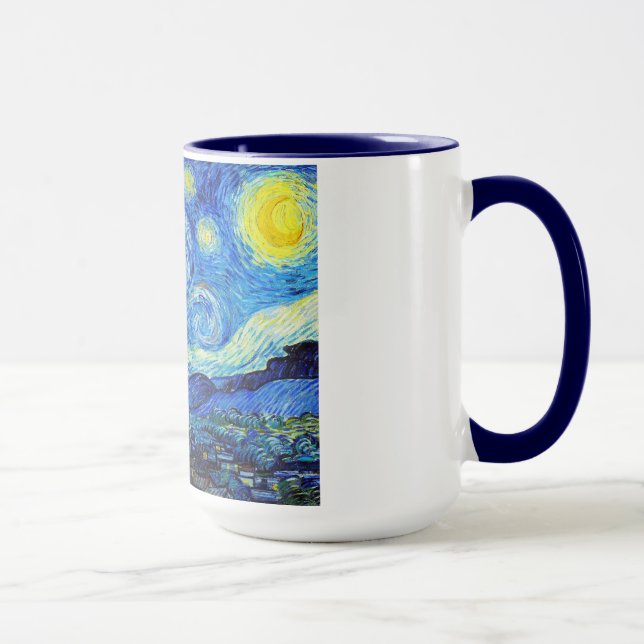 Coola Starry Night Vincent Van Gogh-målning Mugg (Höger)