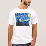 Coola Starry Night Vincent Van Gogh-målning Tee<br><div class="desc">Starry Night av Vincent Van Gogh-coolan bra från det gamla mästerverket i konst visade på imponerande smärta och målade upp en mättad färg,  vacker,  högupplösande,  högupplöst liggande landskapskonst efter dekorationen</div>
