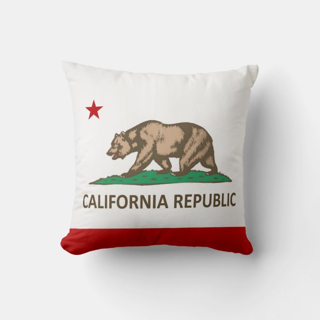 Coola State of California Flagga Kudde (Framsida)