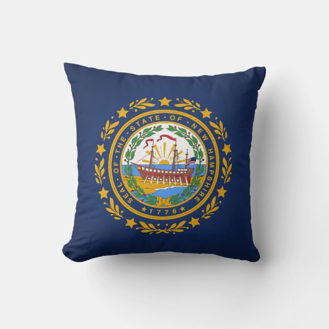 Coola State of New Hampshire Flagga Kudde (Framsida)