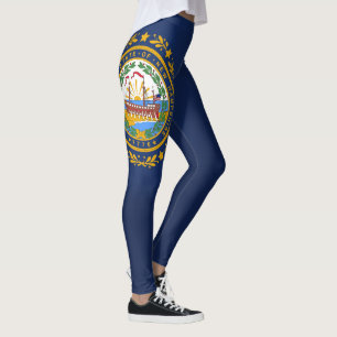Coola State of New Hampshire Flagga Mode Leggings