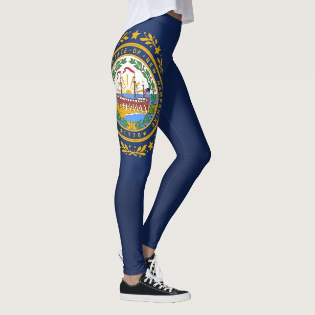 Coola State of New Hampshire Flagga Mode Leggings (Höger)