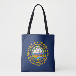 Coola State of New Hampshire Flagga Mode Tygkasse
