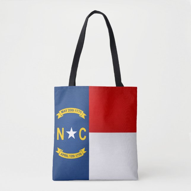 Coola staten North Carolina Flagga Mode Tygkasse (Framsida)