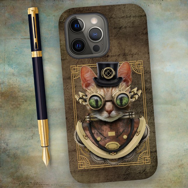 Coola Steampunk Orange Tabby katt (Skapare uppladdad)