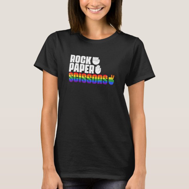 Coola Sten Pappra sax Lesbisk LGBTQ-Pride T Shirt (Framsida)