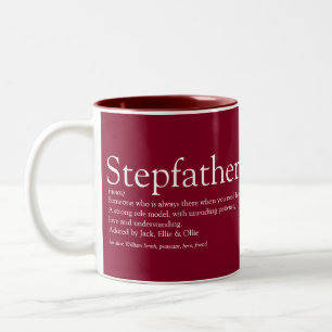 Coola Stepatfather Styvfar Definition Modern Burgu Två-Tonad Mugg
