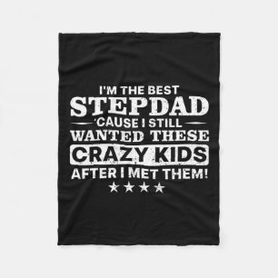 Coola Stepdad För manar Far Step Pappa Parenthood Fleecefilt