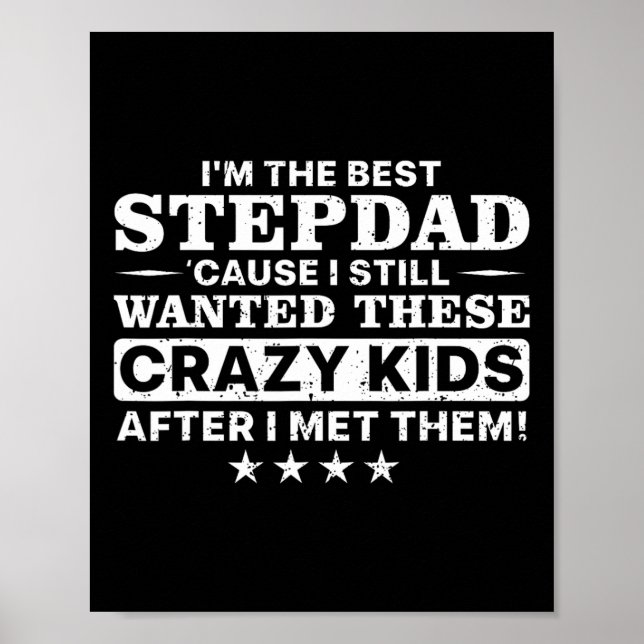 Coola Stepdad För manar Far Step Pappa Parenthood  Poster (Framsidan)