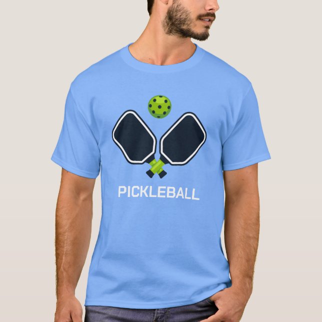 Coola Stilized Pickleball with Paddles and Boll Pi T Shirt (Framsida)