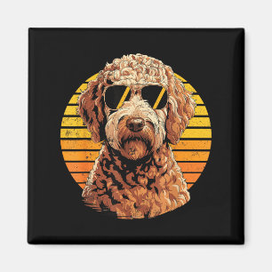 Coola stolta doodle män kvinnor vintage hundälskar magnet