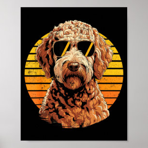 Coola stolta doodle män kvinnor vintage hundälskar poster