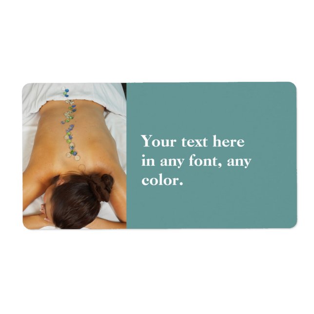 Coola Stone-massageetikett Fraktsedel (Framsidan)